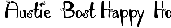 Austie Bost Happy Holly font preview